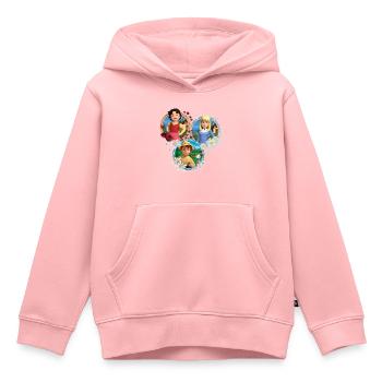 Heidi Carreau l'Amitié - Sweat Premium à capuche enfant bio - rose - Devant - AI Model Kid Female (0cm)