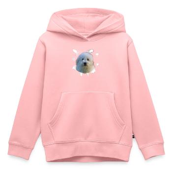 Coton de Tulear - Chien Coton de Tulear - Sweat Premium à capuche enfant bio - rose - Devant - AI Model Kid Female (0cm)