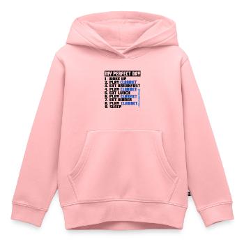 Clarinette - Sweat Premium à capuche enfant bio - rose - Devant - AI Model Kid Female (0cm)