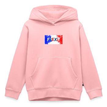 Frexit t-shirt UPR Patriotes - Sweat Premium à capuche enfant bio - rose - Devant - AI Model Kid Female (0cm)