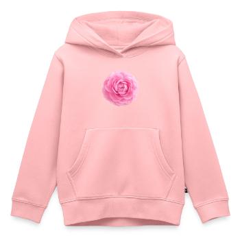 Ranunkel-Blüte - Kinder Premium Organic Hoodie - Rosa - Vorne - AI Model Kid Female (0cm)