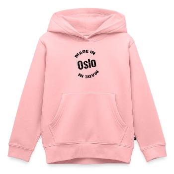 Made in Oslo - Kids Premium Organic Hoodie - rose - Front - AI Model Kid Female (0cm)