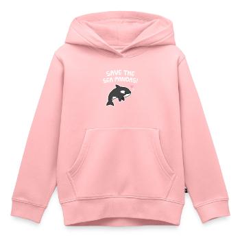 Sauvez les pandas de mer, orque mignonne - Sweat Premium à capuche enfant bio - rose - Devant - AI Model Kid Female (0cm)