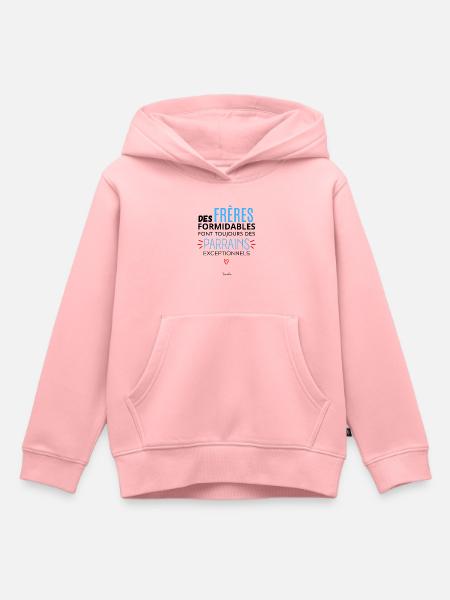 Futur parrain futur frère parrain demande parrain - Sweat Premium à capuche enfant bio - rose