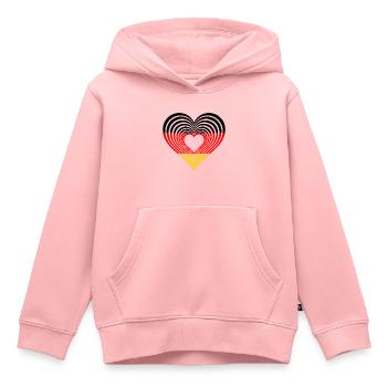 Deutschland - Kinder Premium Organic Hoodie - Rosa - Vorne - AI Model Kid Female (0cm)