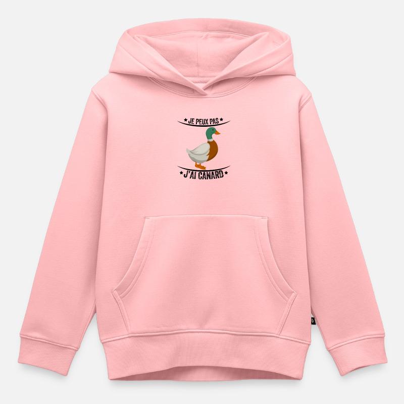 J'peux pas j'ai canard - Sweat Premium à capuche enfant bio - rose