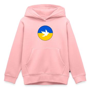 Ukraine - Sweat Premium à capuche enfant bio - rose - Devant - AI Model Kid Female (0cm)