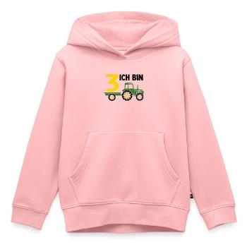 3. Geburtstag - 3 jahre kinder tracker trecker - Kinder Premium Organic Hoodie - Rosa - Vorne - AI Model Kid Female (0cm)