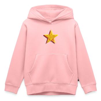 Sterne Deutschland Germany Flagge - Kinder Premium Organic Hoodie - Rosa - Vorne - AI Model Kid Female (0cm)