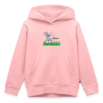 Name Cup Kids Rabbit Name Gift Johanna - Kids Premium Organic Hoodie - rose - Front - AI Model Kid Female (0cm)