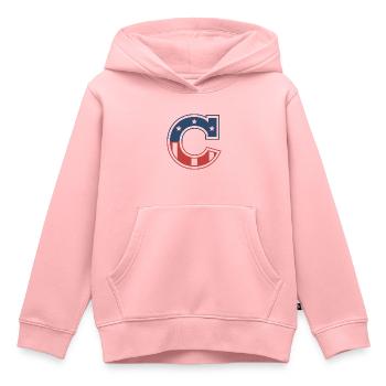 Buchstabe C USA - Kinder Premium Organic Hoodie - Rosa - Vorne - AI Model Kid Female (0cm)