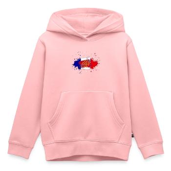 Splash Tricolore Midi Pyrenäen - Kinder Premium Organic Hoodie - Rosa - Vorne - AI Model Kid Female (0cm)