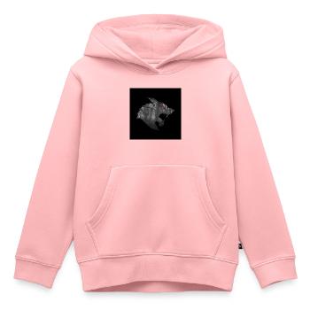 LOUP-GAROU - Sweat Premium à capuche enfant bio - rose - Devant - AI Model Kid Female (0cm)