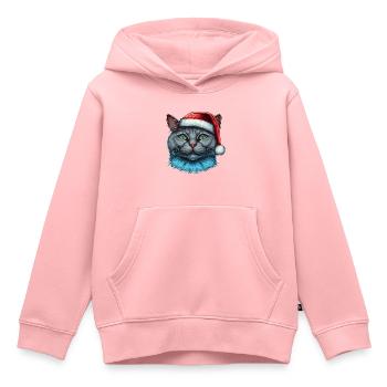 Niedliche Advent Kätzchen Illustration, eine ausgezeichnete - Kinder Premium Organic Hoodie - Rosa - Vorne - AI Model Kid Female (0cm)