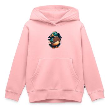 Ducky - Kids Premium Organic Hoodie - rose - Front - AI Model Kid Female (0cm)