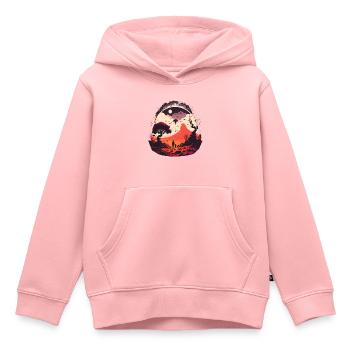 Es ist da draußen - Kinder Premium Organic Hoodie - Rosa - Vorne - AI Model Kid Female (0cm)