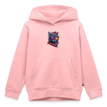 Elektronische Katze - Kinder Premium Organic Hoodie - Rosa - Vorne - AI Model Kid Female (0cm)
