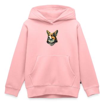 Formal Post Corgi - Kids Premium Organic Hoodie - rose - Front - AI Model Kid Female (0cm)