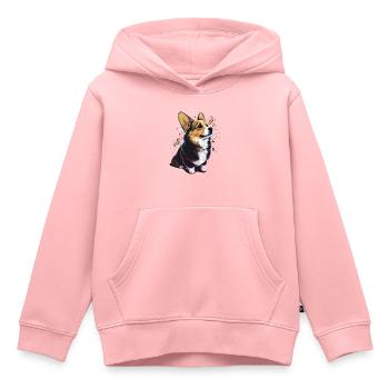 Verträumter Corgi - Kinder Premium Organic Hoodie - Rosa - Vorne - AI Model Kid Female (0cm)