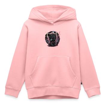 Perfectly Charge Kitten - Kids Premium Organic Hoodie - rose - Front - AI Model Kid Female (0cm)
