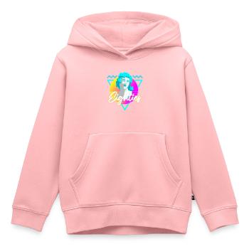 80er Musik Nostalgie Leuchtreklame - Kinder Premium Organic Hoodie - Rosa - Vorne - AI Model Kid Female (0cm)