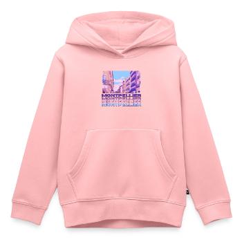 Montpellier - Kinder Premium Organic Hoodie - Rosa - Vorne - AI Model Kid Female (0cm)