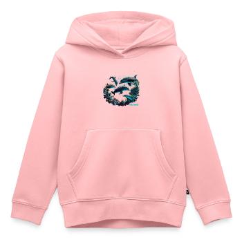 RÉCIF DE NINGALOO - Sweat Premium à capuche enfant bio - rose - Devant - AI Model Kid Female (0cm)