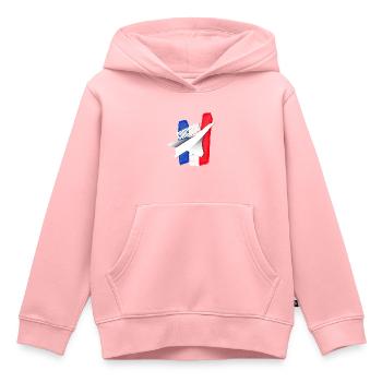 Concorde-Verkehrsflugzeug aus FRA. - Kinder Premium Organic Hoodie - Rosa - Vorne - AI Model Kid Female (0cm)