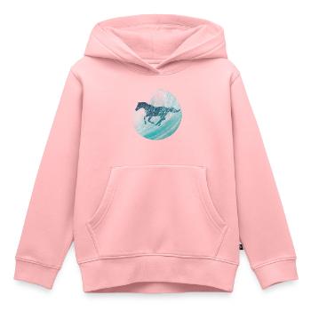 Pferde reiten ist Pferdeliebe für das Pferd - Kinder Premium Organic Hoodie - Rosa - Vorne - AI Model Kid Female (0cm)