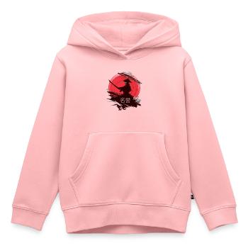 Honneur, samouraï japonais - Sweat Premium à capuche enfant bio - rose - Devant - AI Model Kid Female (0cm)