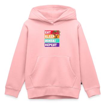 Japan Yoga Baum Garten - Kinder Premium Organic Hoodie - Rosa - Vorne - AI Model Kid Female (0cm)