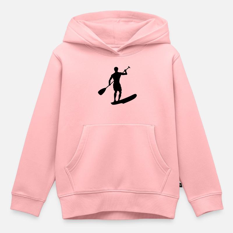 Stand Up Paddle (Stand Up Paddle) - Sweat Premium à capuche enfant bio - rose