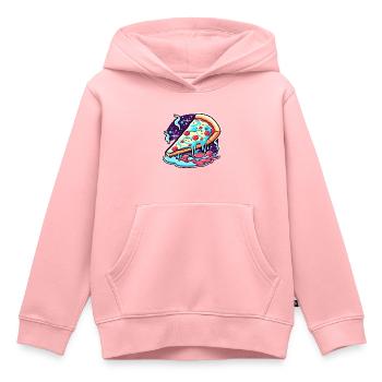 Pizza Slice Zeichnung - Kinder Premium Organic Hoodie - Rosa - Vorne - AI Model Kid Female (0cm)