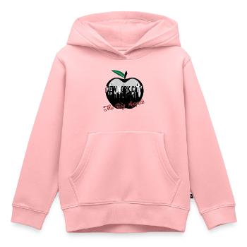 La ville de New York - Sweat Premium à capuche enfant bio - rose - Devant - AI Model Kid Female (0cm)