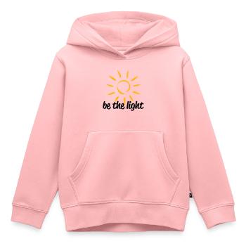 Soyez la lumière - Sweat Premium à capuche enfant bio - rose - Devant - AI Model Kid Female (0cm)