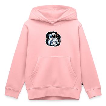 Aquarelle d’astronaute Aquarelle - Sweat Premium à capuche enfant bio - rose - Devant - AI Model Kid Female (0cm)