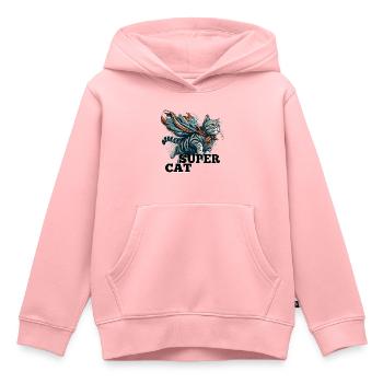 Super Katze Britisch Kurzhaar BKH getigert - Kinder Premium Organic Hoodie - Rosa - Vorne - AI Model Kid Female (0cm)