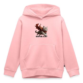 Super Katze Britisch Kurzhaar BKH getigert - Kinder Premium Organic Hoodie - Rosa - Vorne - AI Model Kid Female (0cm)