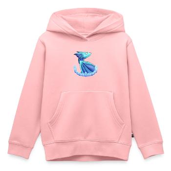 Frost-Drache - Kinder Premium Organic Hoodie - Rosa - Vorne - AI Model Kid Female (0cm)