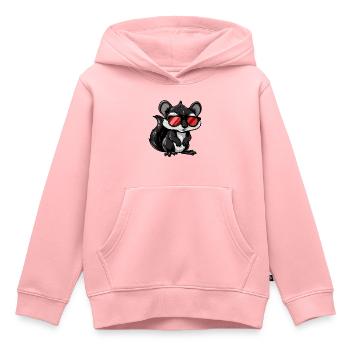 Skunk Lunettes de soleil Cadeau - Sweat Premium à capuche enfant bio - rose - Devant - AI Model Kid Female (0cm)