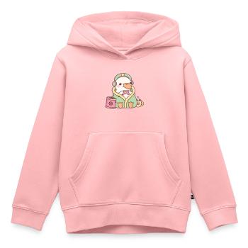 Süße Ente Gemütlicher Gamer - Kinder Premium Organic Hoodie - Rosa - Vorne - AI Model Kid Female (0cm)