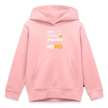 Men's Action Day Beard Masculine - Kids Premium Organic Hoodie - rose - Front - AI Model Kid Female (0cm)