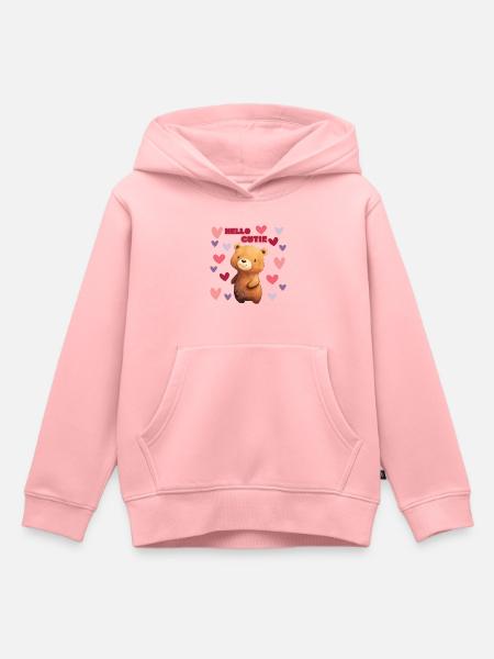 Hello Cutie - Kids Premium Organic Hoodie - rose