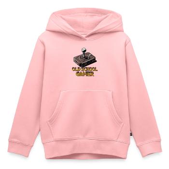 Old School Gamer – Joystick rétro - Sweat Premium à capuche enfant bio - rose - Devant - AI Model Kid Female (0cm)