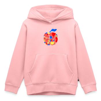 cat apple - Kids Premium Organic Hoodie - rose - Front - AI Model Kid Female (0cm)