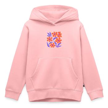 Blumen Dekor. Personalisierbar - Kinder Premium Organic Hoodie - Rosa - Vorne - AI Model Kid Female (0cm)