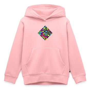 Neon Stil UV House Style - Sweat Premium à capuche enfant bio - rose - Devant - AI Model Kid Female (0cm)