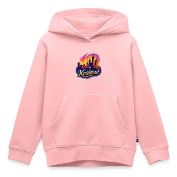 Cracovie, Cracovie, Pologne, Cadeau - Sweat Premium à capuche enfant bio - rose - Devant - AI Model Kid Female (0cm)