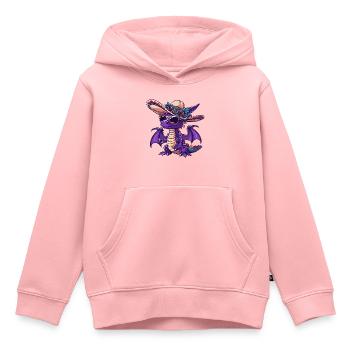 Drache Lustig Sombrero - Kinder Premium Organic Hoodie - Rosa - Vorne - AI Model Kid Female (0cm)