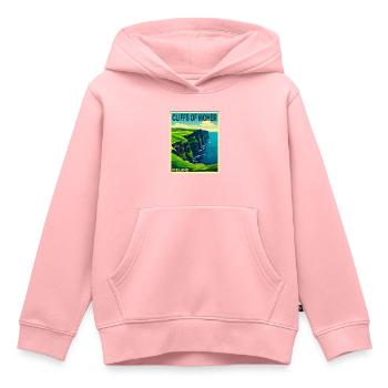 falaises de moher Irlande - Sweat Premium à capuche enfant bio - rose - Devant - AI Model Kid Female (0cm)